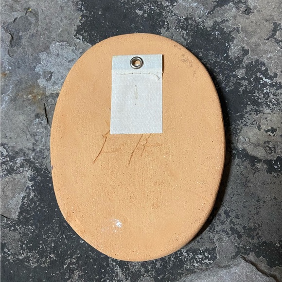 Handmade Ceramic Clay Flower Wall Hanging - Picture 5 of 5